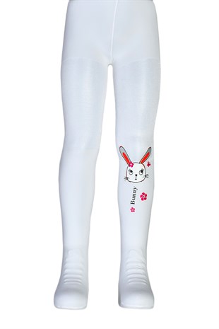 Bunny Desenli Çocuk Külotlu Çorap