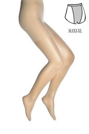 Burnu Şeffaf Fit 15 Külotlu Kadın Çorap -  Büyük Beden