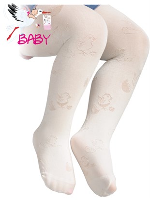 Civciv Desenli Mikro Bebek Külotlu Çorap