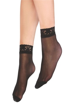 Dantelli Fit 15 Soket Kadın Çorap