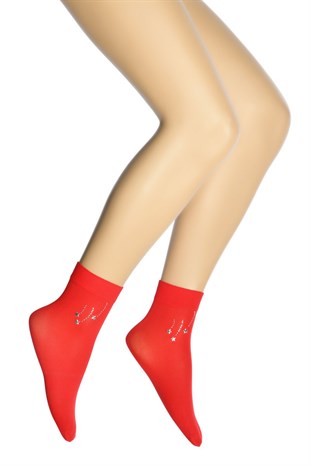 Kuyruklu Yıldız Taşlı Soket Kadın Çorap
