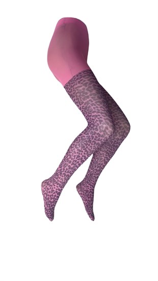Leopar Baskı Desenli Külotlu Kadın Çorap