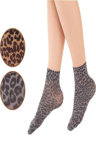 Leopar Soket Kadın Çorap