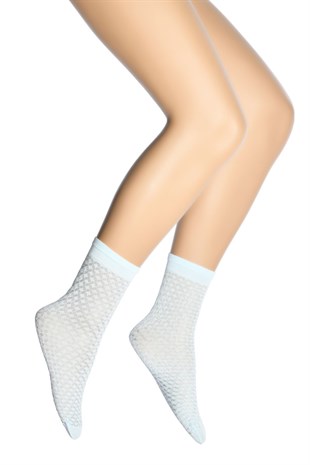 Petek Desenli Mikro Soket Kadın Çorap