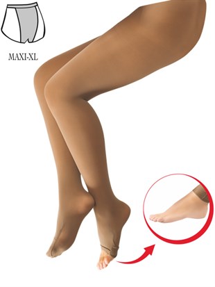 Pratik Külotlu Kadın Çorap (Abdest Çorabı) -  Büyük Beden